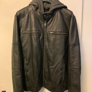 Wilson Leather jacket with hoodie. New with tags